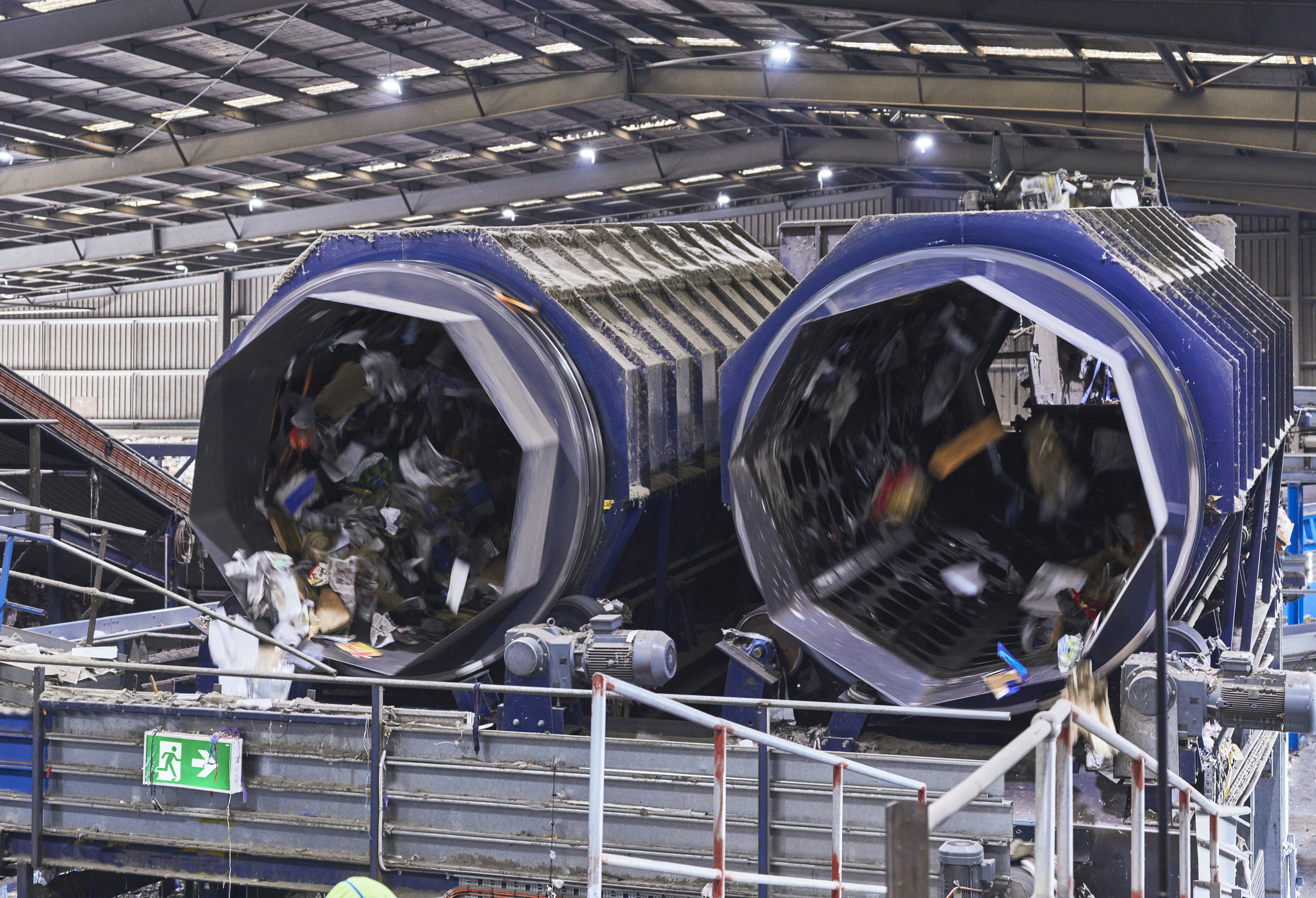 Commingled recycling trommel