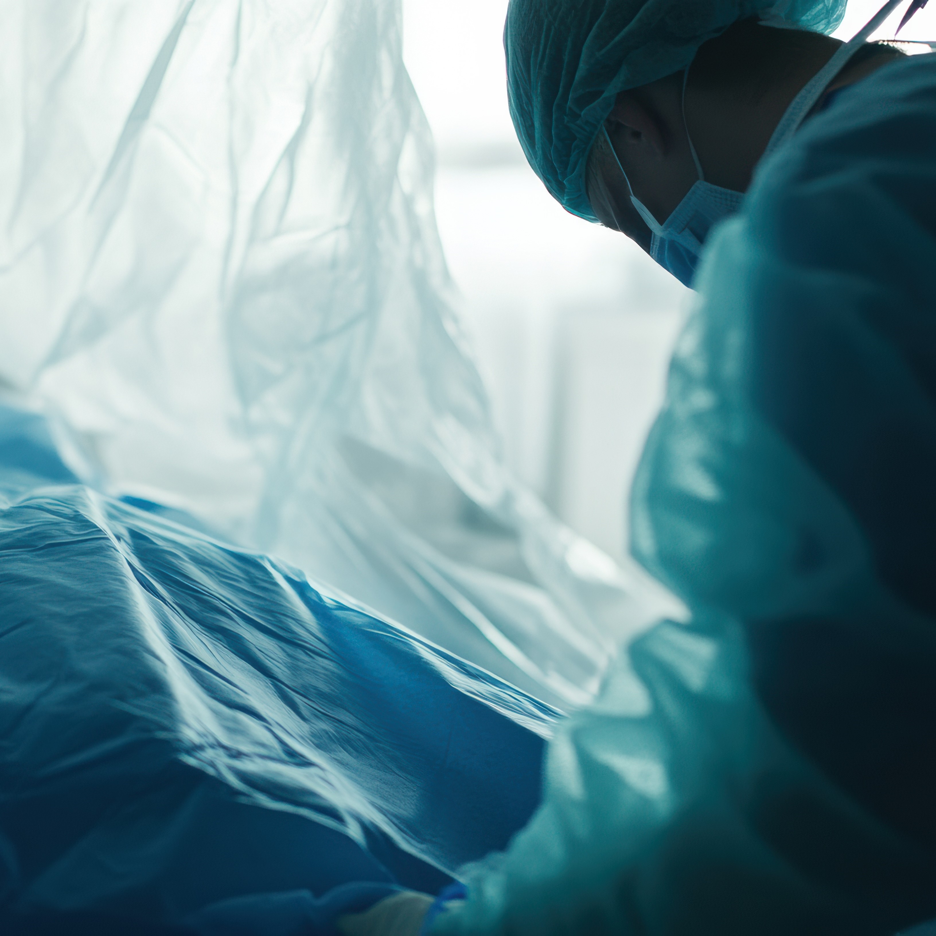 Surgeon Performing a Procedure in a Sterile Operating Room