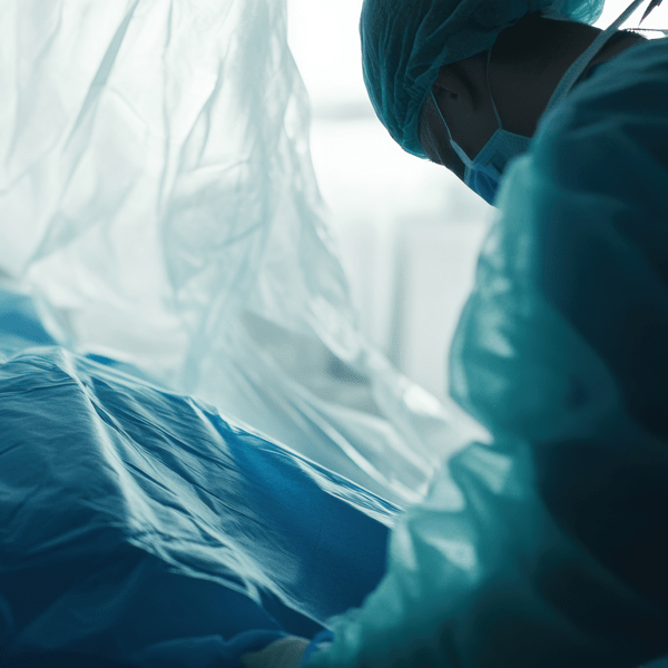 Surgeon Performing a Procedure in a Sterile Operating Room