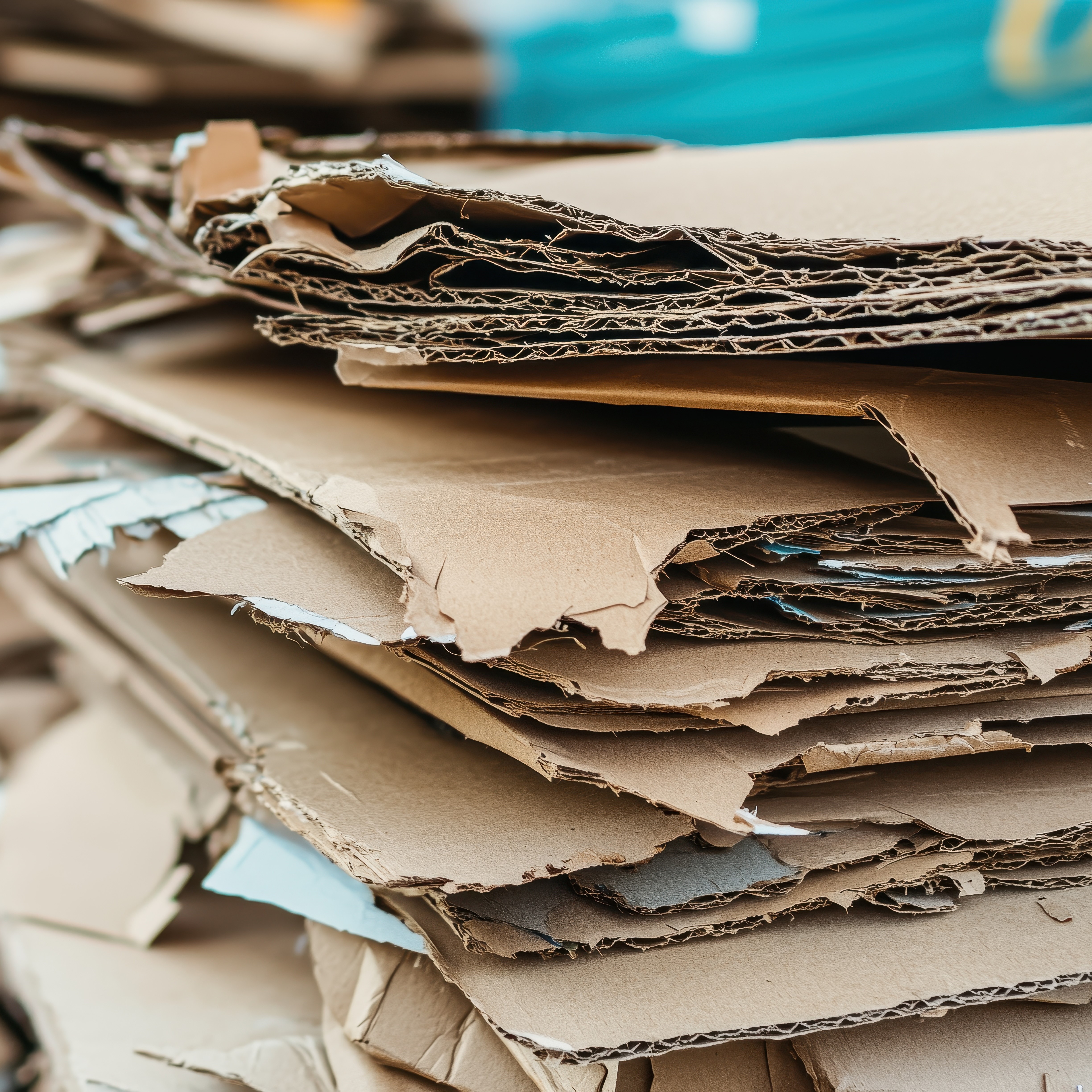 Pile of Torn and Flattened Cardboard Boxes for Recycling and Reuse in Eco-Friendly Packaging Solutions --ar 16:9 --v 6.1 Job ID: 2465aa72-1a78-45eb-825d-decb77a3fa2c